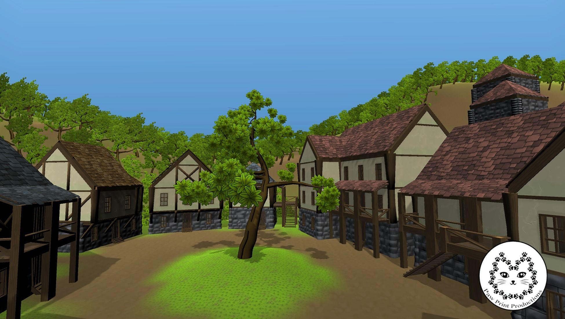 Modular Fantasy Houses Low-poly 3D model_10