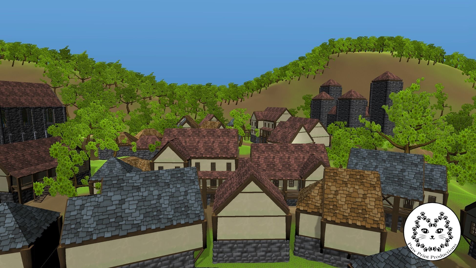 Modular Fantasy Houses Low-poly 3D model_4