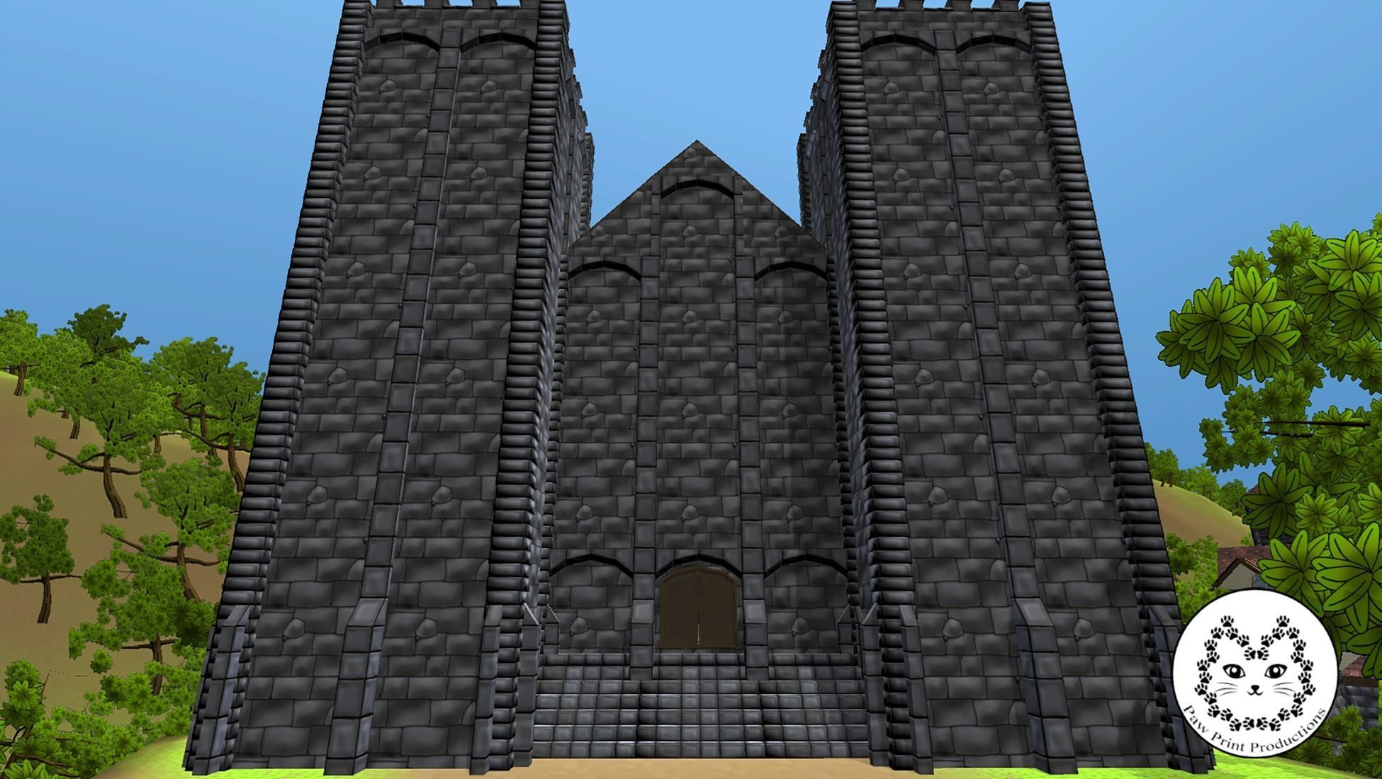 Modular Fantasy Houses Low-poly 3D model_7