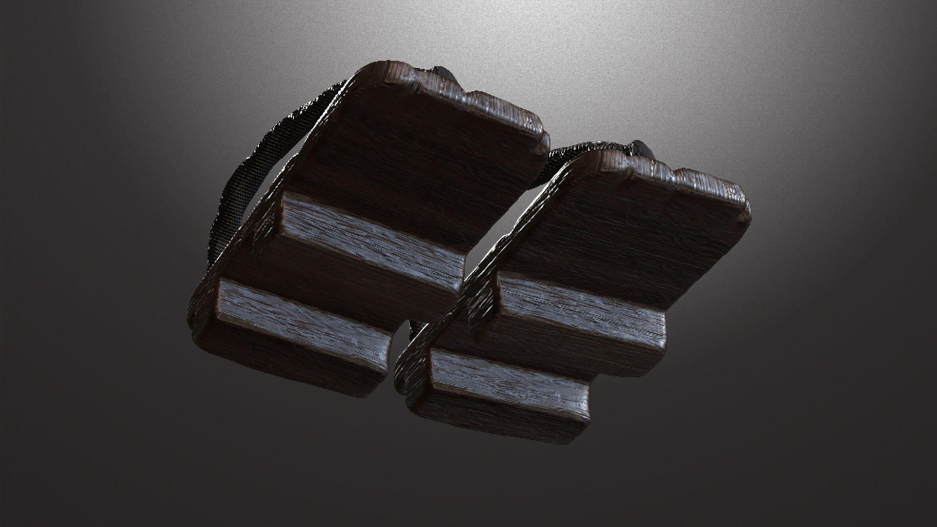 YC-J-Hisbiscus japanese thong sandals Low-poly 3D model_3