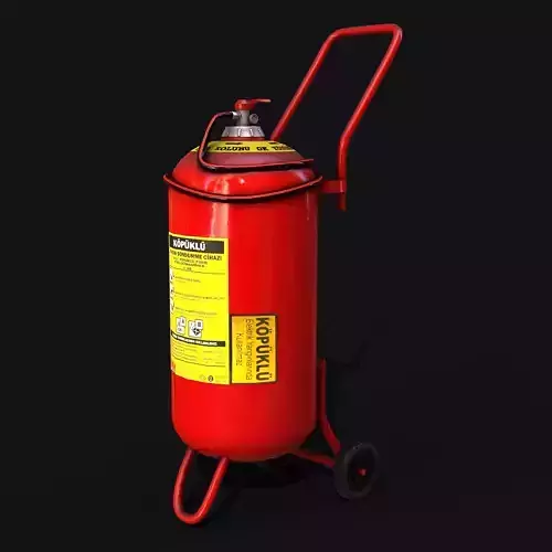 Foam Spray Fire Extinguisher Low-poly 3D model