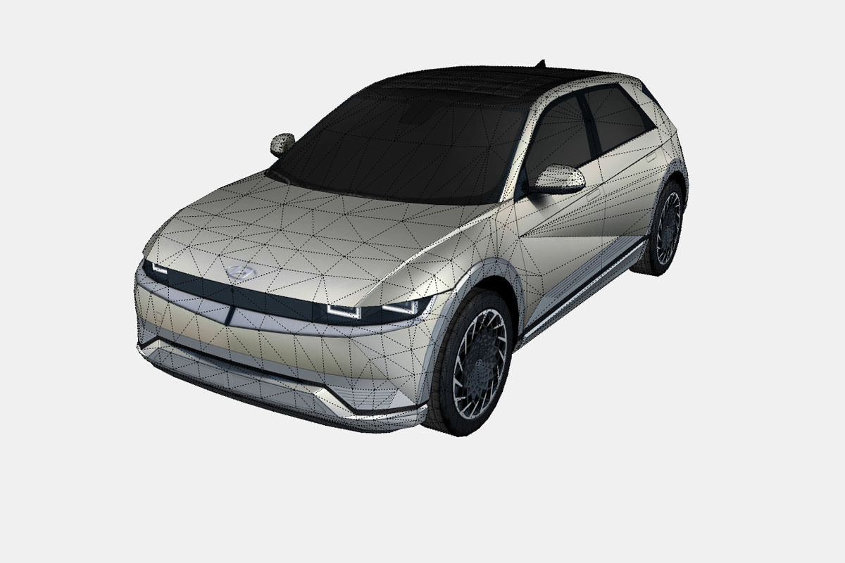Hyundai Ioniq 5 2022 Low-poly 3D model_16