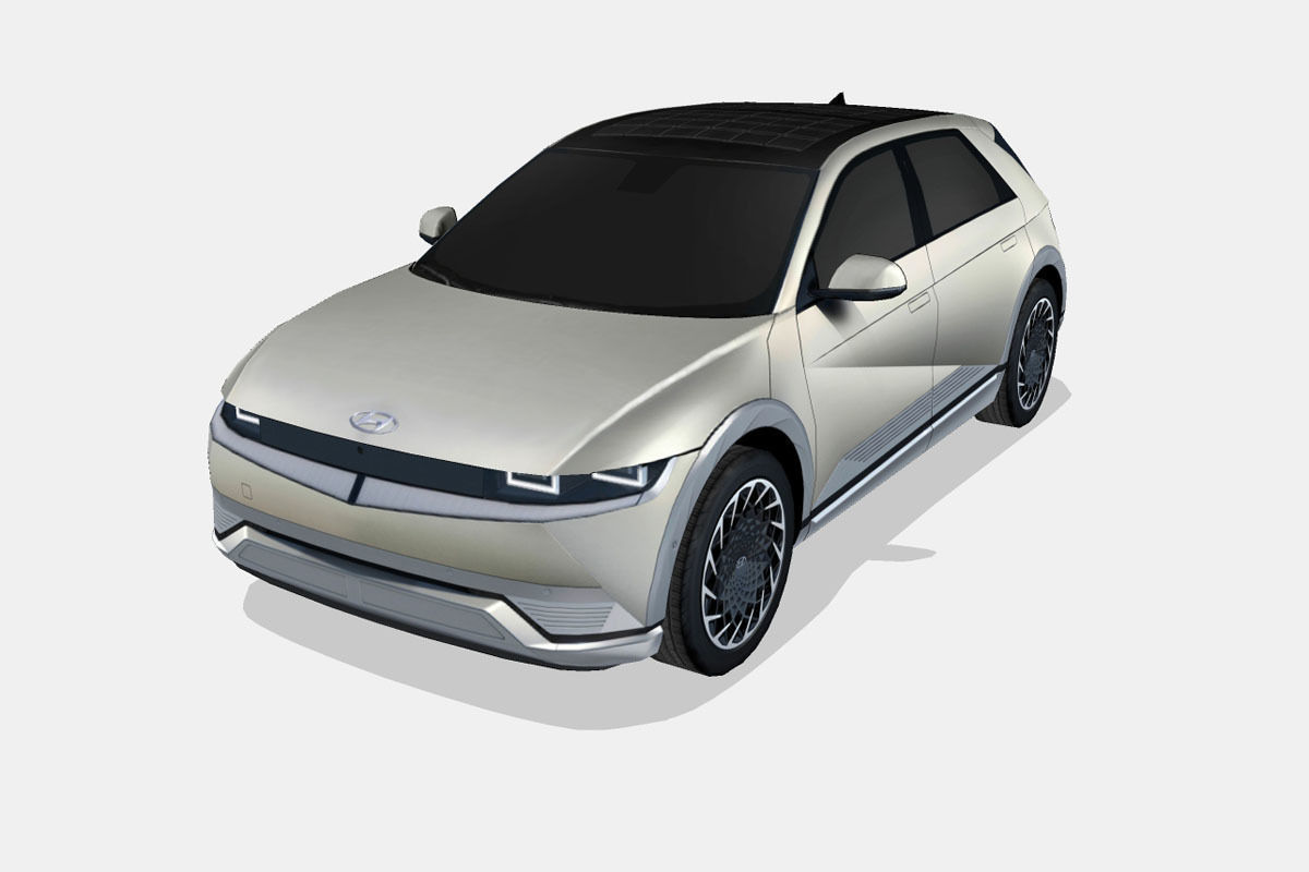 Hyundai Ioniq 5 2022 Low-poly 3D model_5