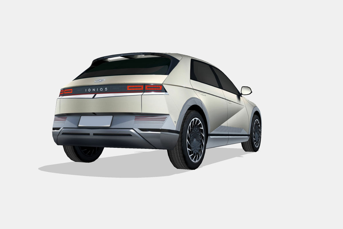 Hyundai Ioniq 5 2022 Low-poly 3D model_11