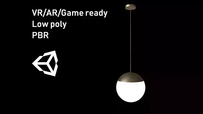 Lowpoly modern lamp model Free low-poly 3D model