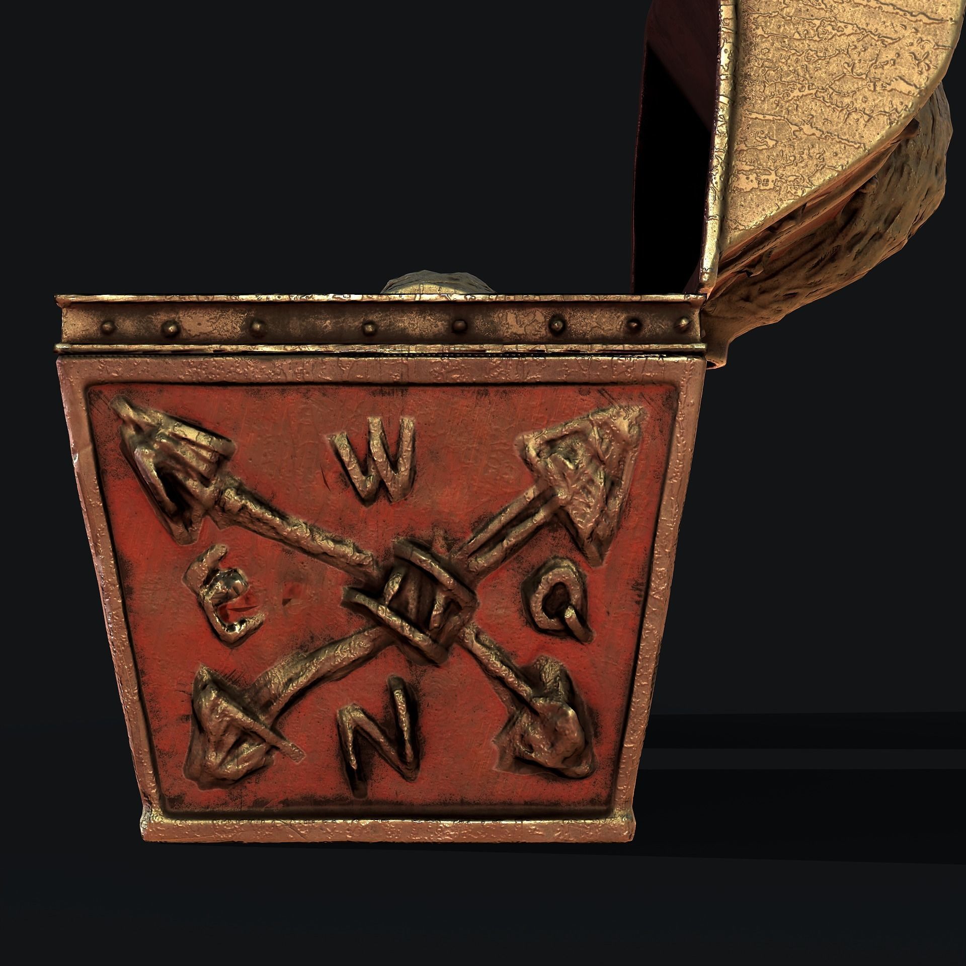 Treasure Chest Low-poly 3D model_10