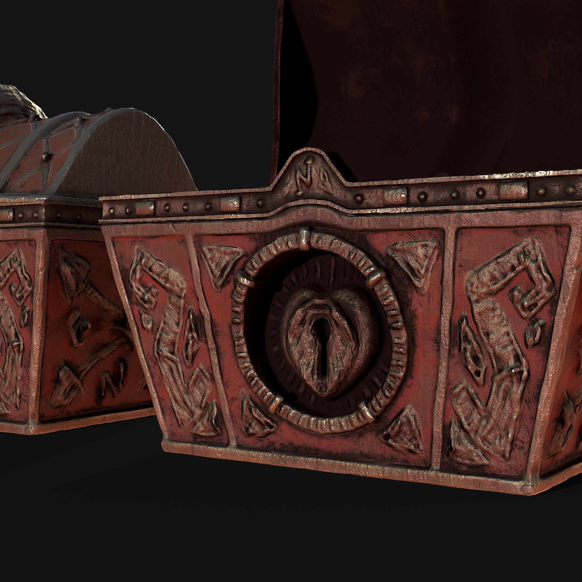 Treasure Chest Low-poly 3D model_8