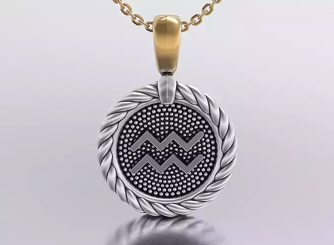 horoscope pendant 3D print model