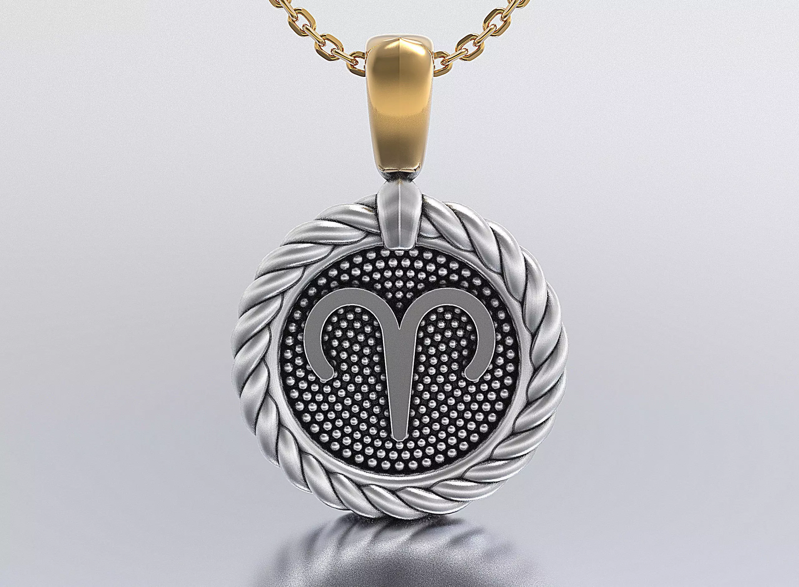 horoscope pendant  3D print model_0