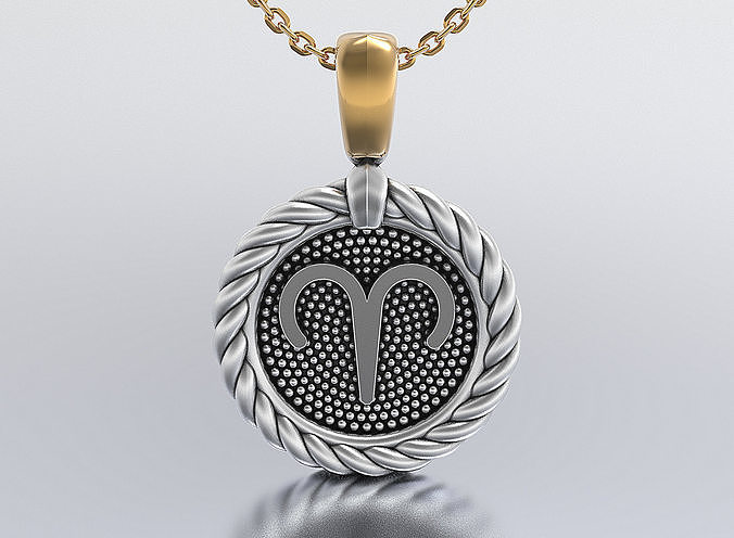 horoscope pendant  3D print model