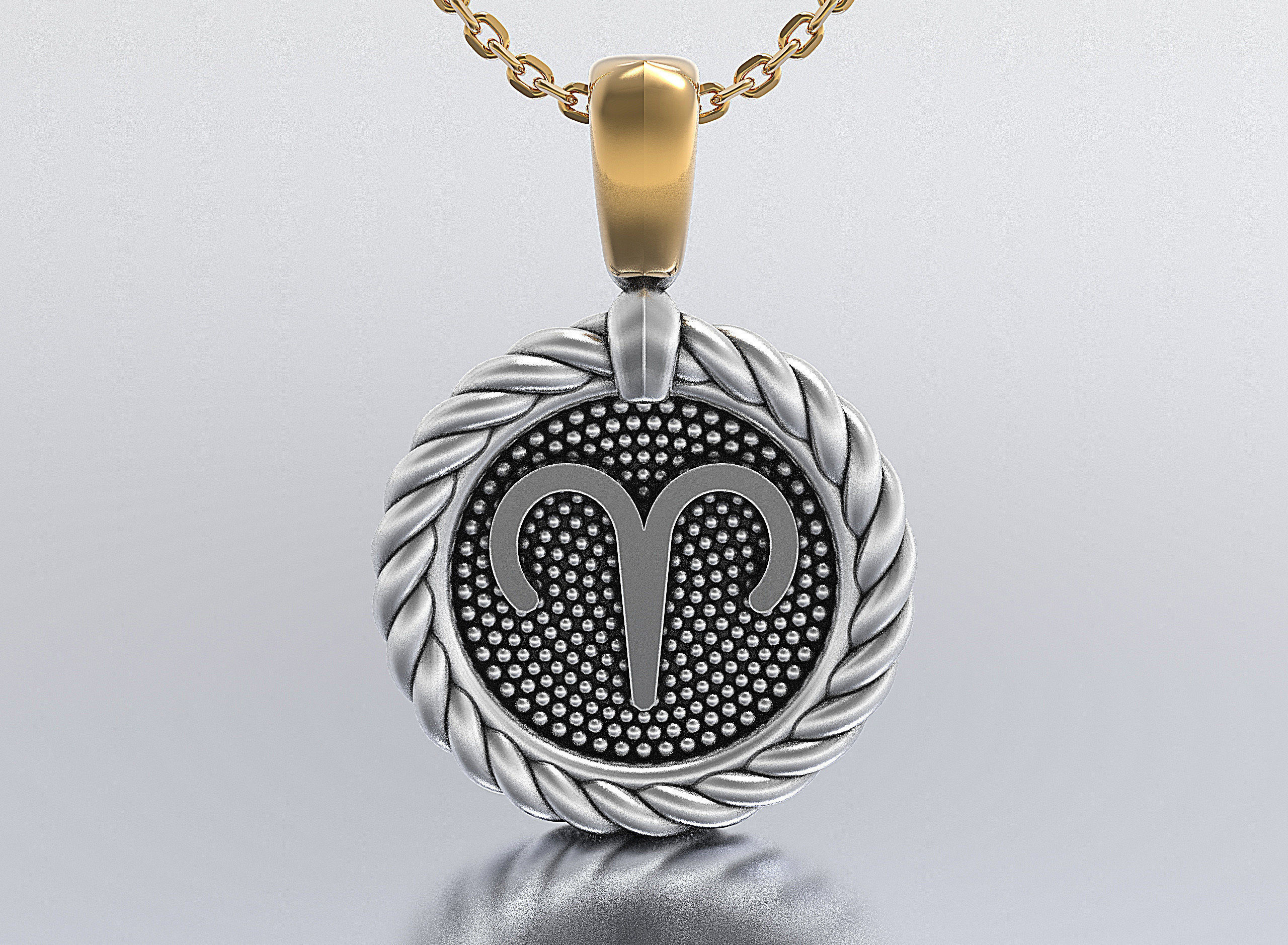 horoscope pendant  3D print model_1
