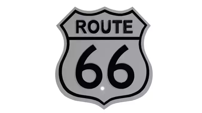 Route sixty six sign 3D print model