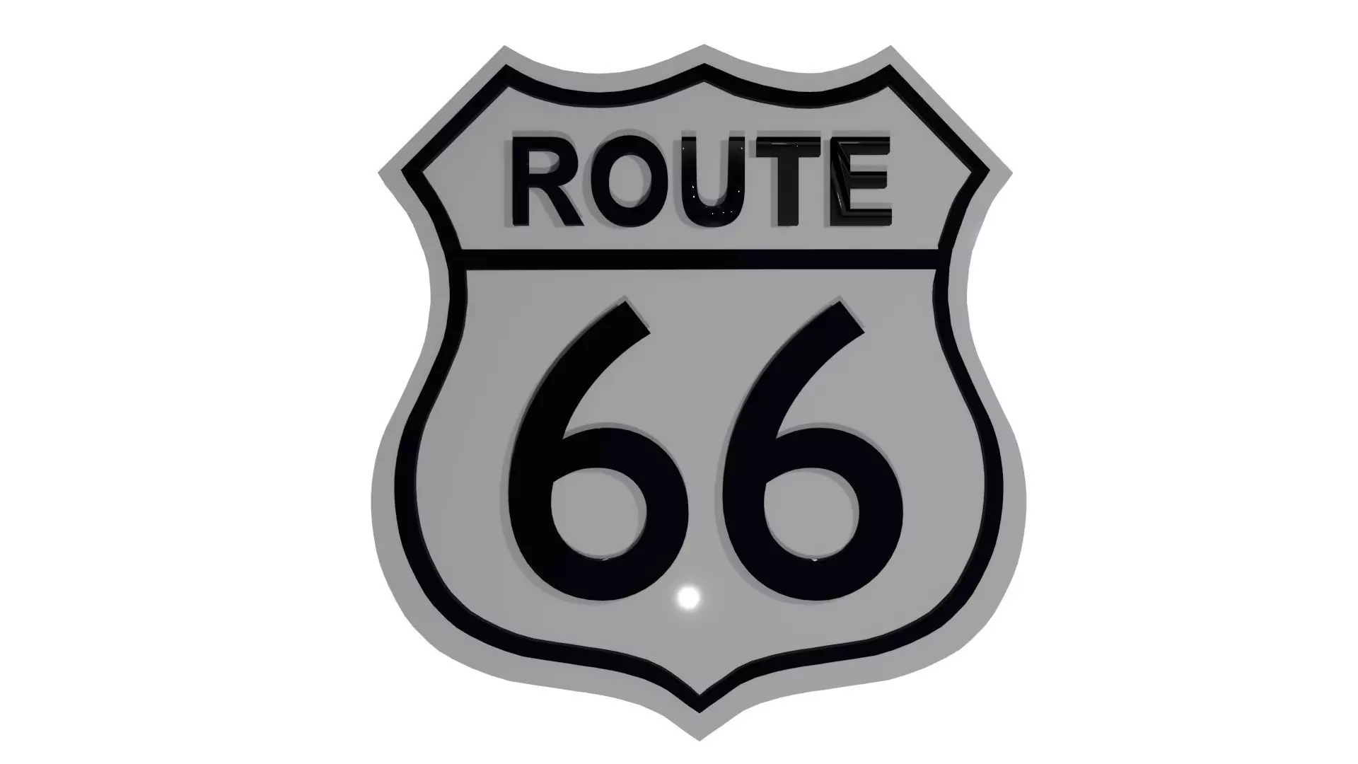 Route sixty six sign 3D print model_0
