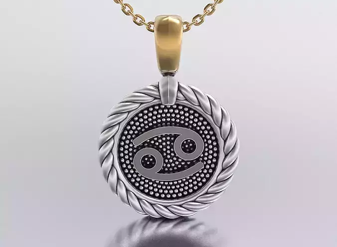 horoscope pendant 3D print model