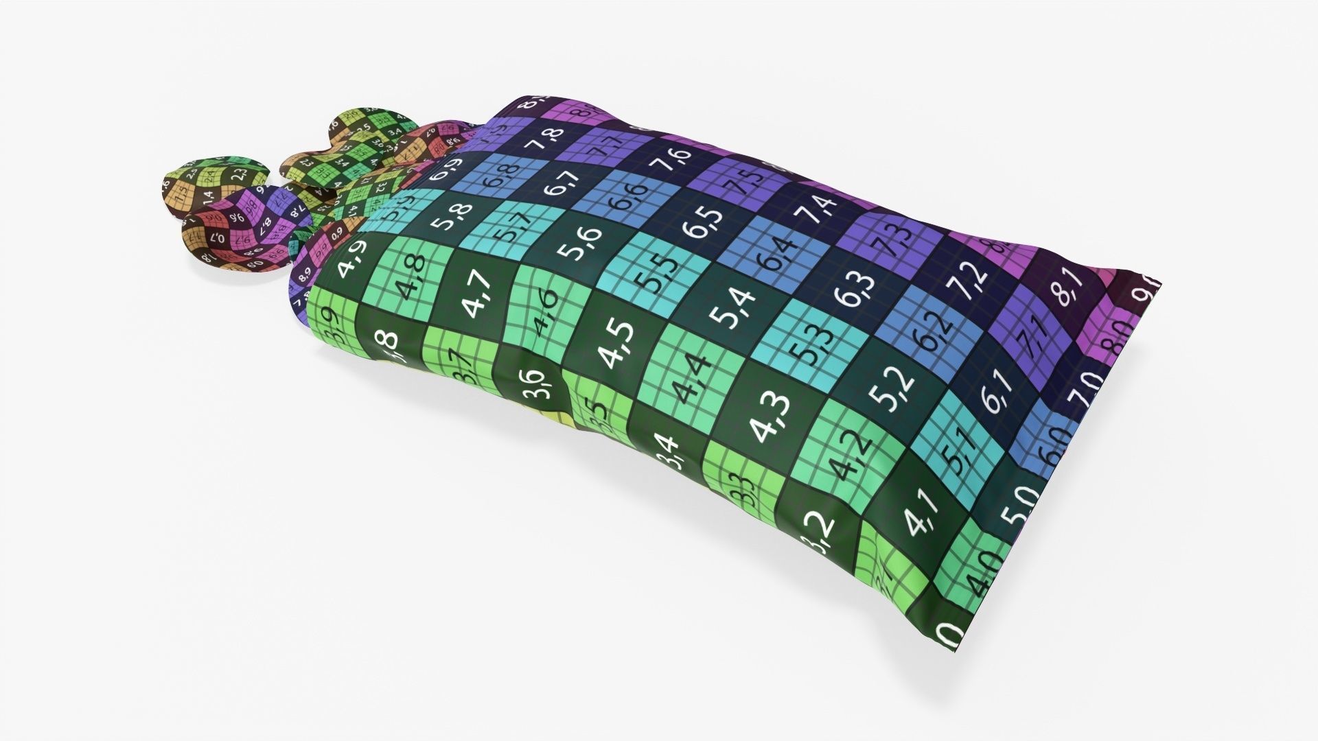 Potato chips package on ground with folds opened mockup 02 3D model_11