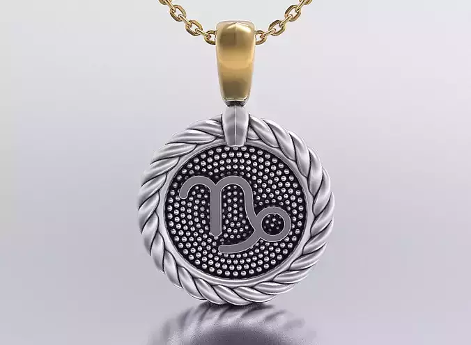 horoscope pendant 3D print model