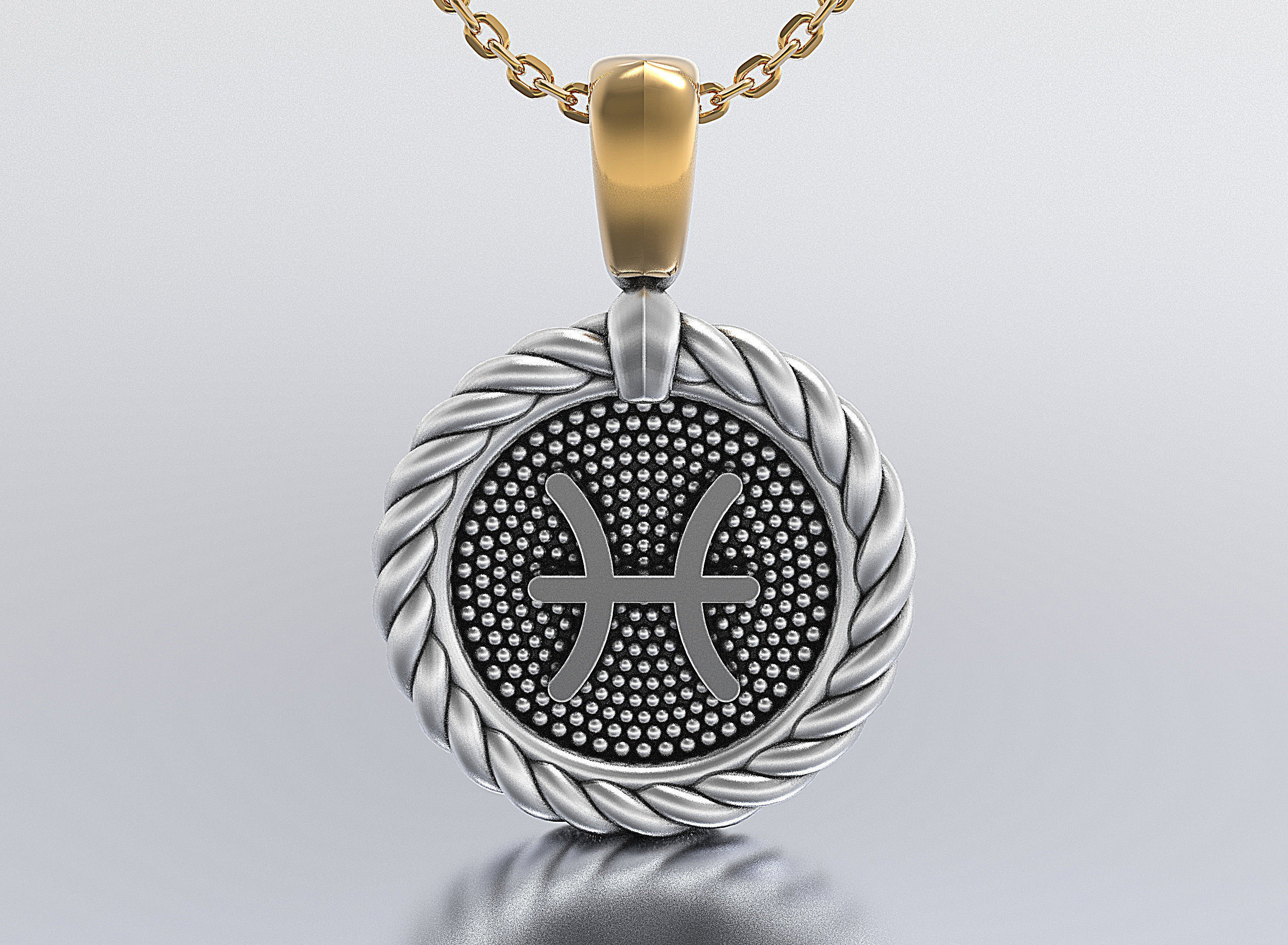 horoscope pendant 3D print model_1