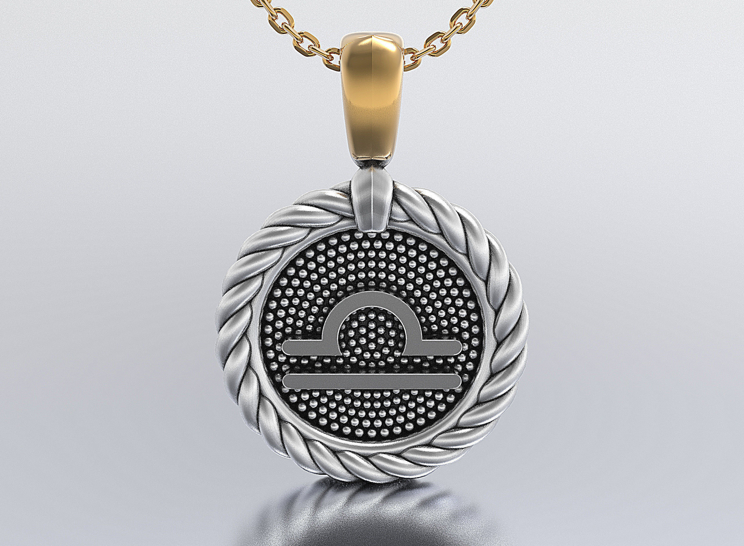 horoscope pendant 3D print model_1