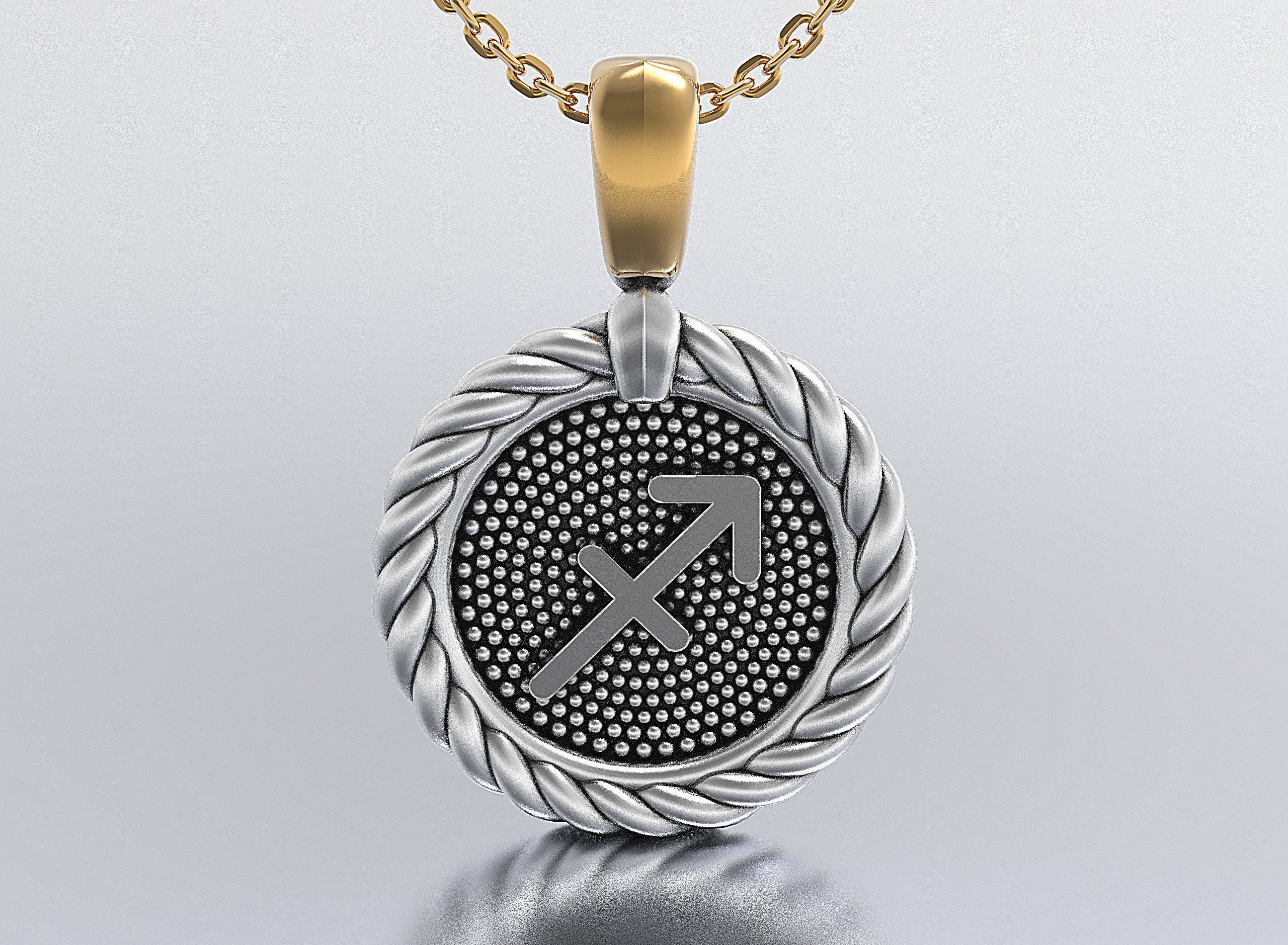 horoscope pendant 3D print model_1