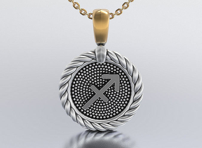 horoscope pendant 3D print model