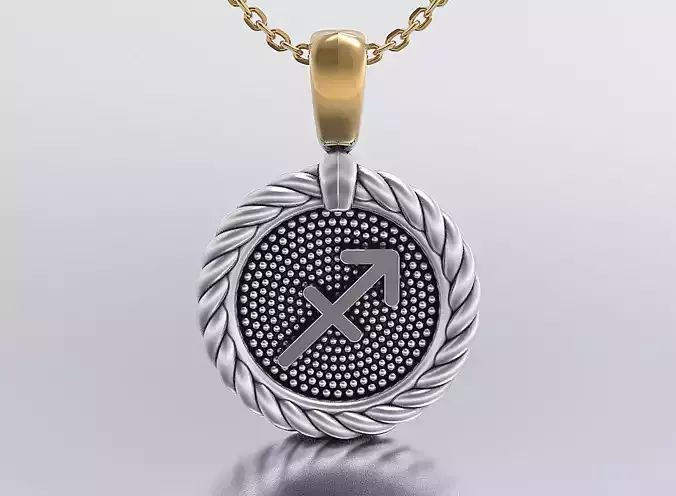 horoscope pendant 3D print model