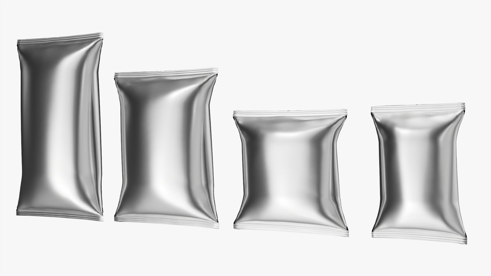 Potato chips smooth packages mockup 3D model_2