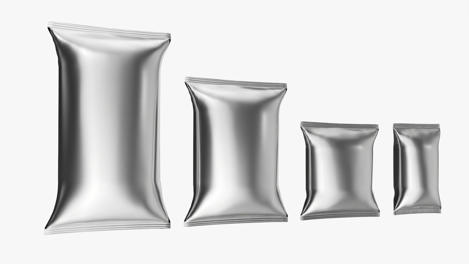 Potato chips smooth packages mockup 3D model_1