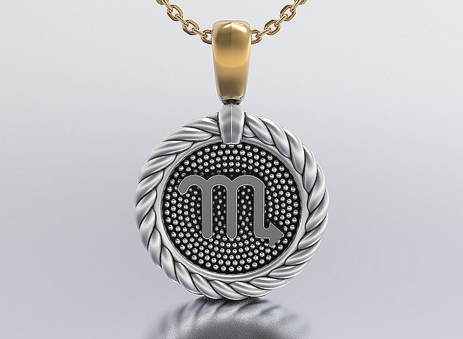 horoscope pendant 3D print model