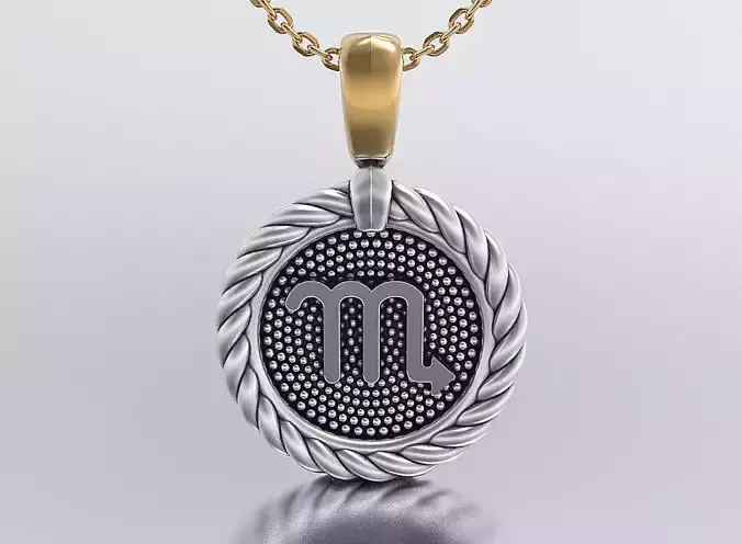 horoscope pendant 3D print model
