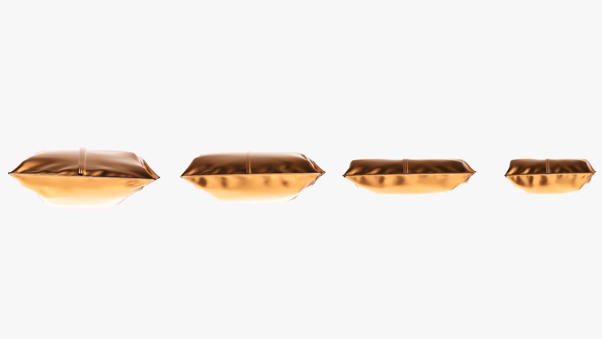 Potato chips packages with folds mockup 3D model_5