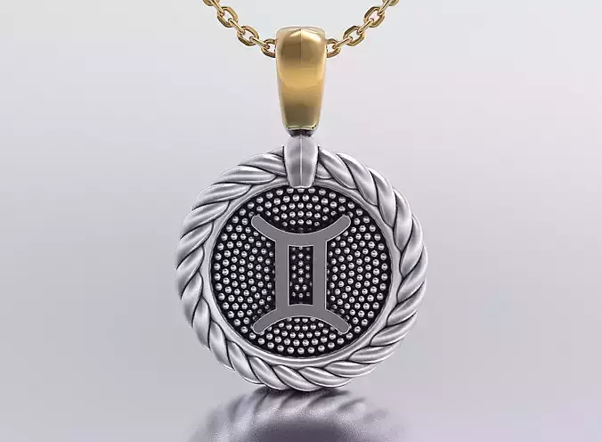 horoscope pendant 3D print model