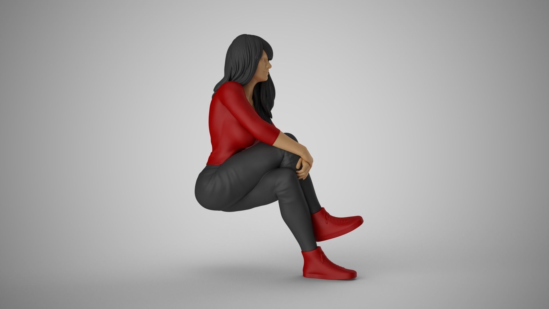 Woman Radiate Positivity 3D print model_5