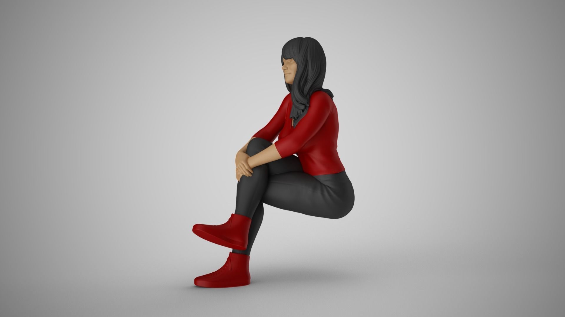 Woman Radiate Positivity 3D print model_10