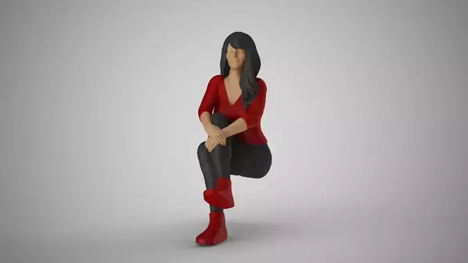 Woman Radiate Positivity 3D print model