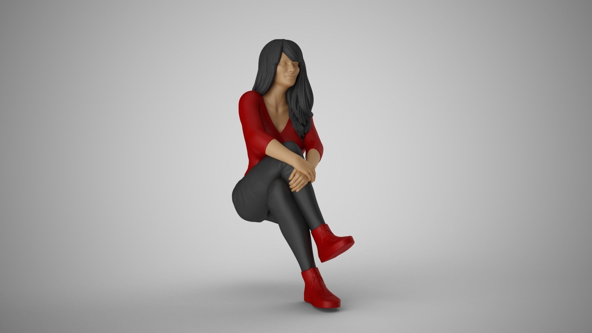 Woman Radiate Positivity 3D print model_4