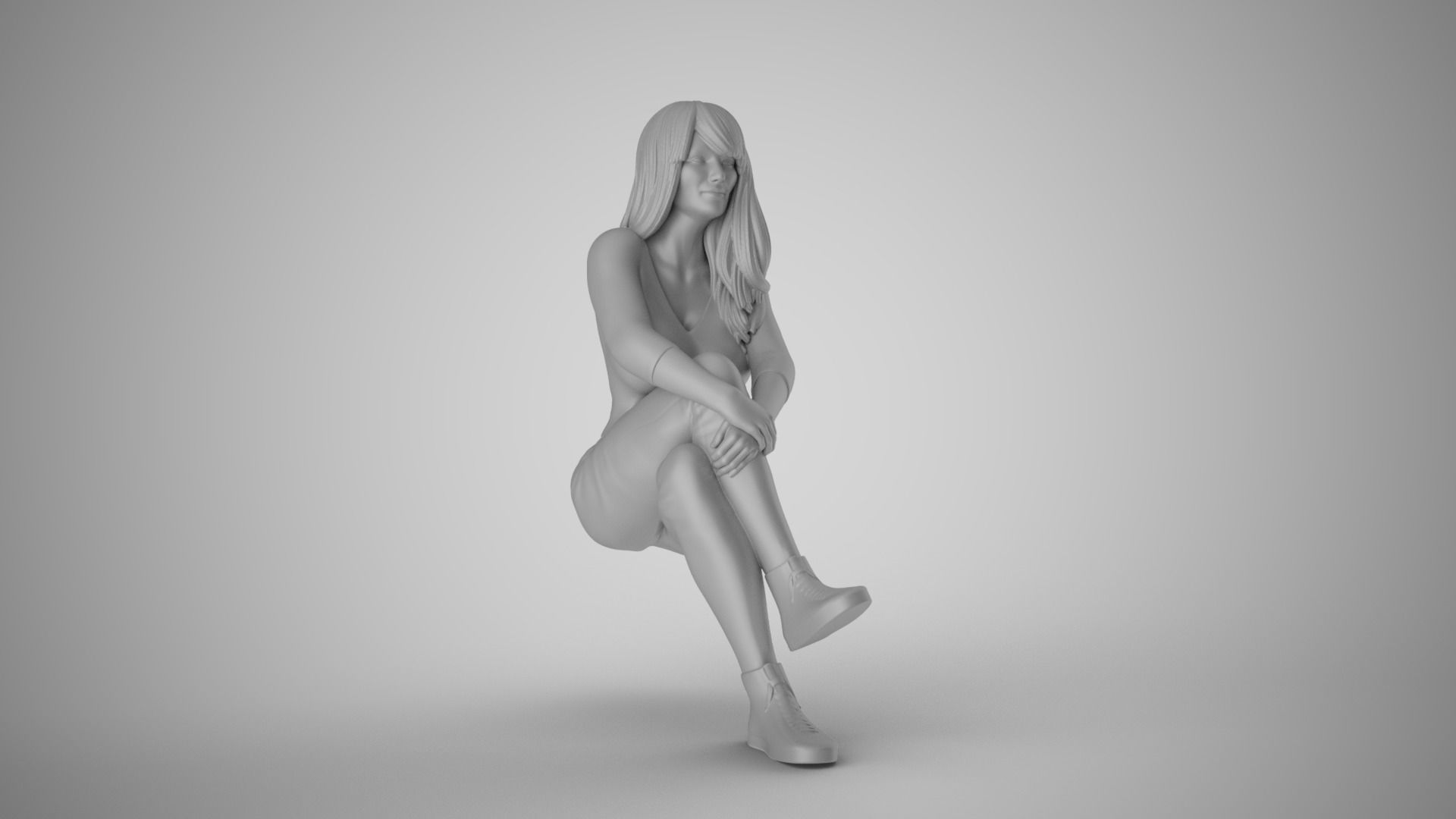 Woman Radiate Positivity 3D print model_3