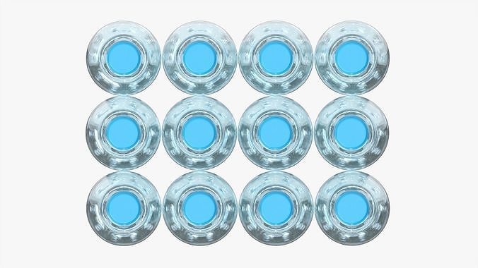 Wrapped water bottle twelve-pack 3D model 5