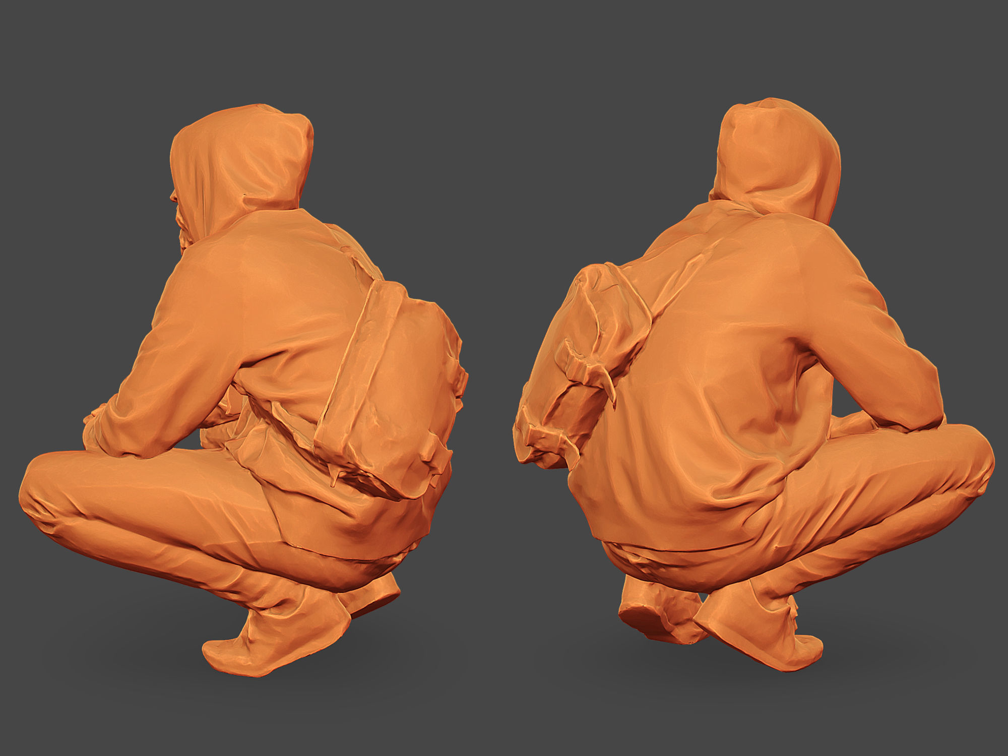 Guy Squatting 3D model_5