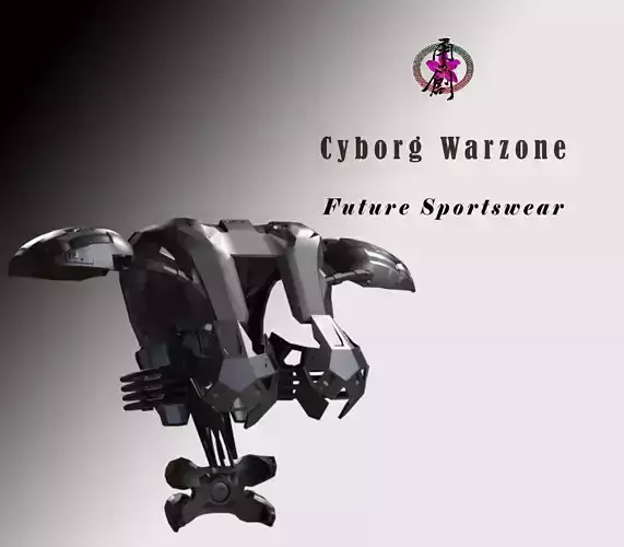 Cyborg Warzone - Future Sportswear Low-poly 3D model