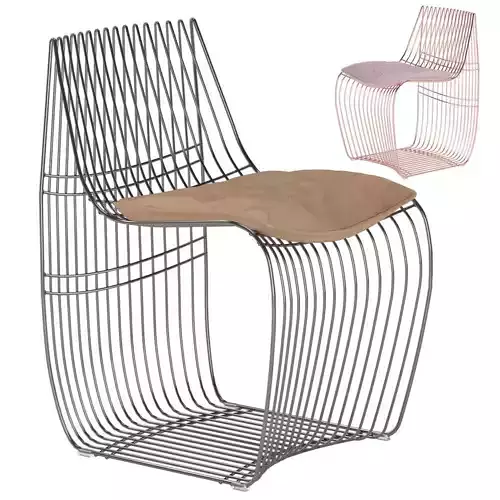 Sign Filo by MDF Italia chair 02 Black and Rose 3D model