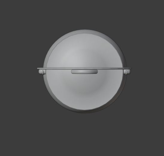 Witches Cauldron with Lid and Legs 3D model_11