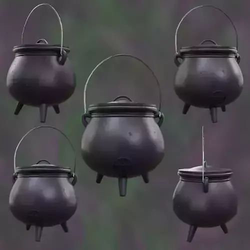 Witches Cauldron with Lid and Legs