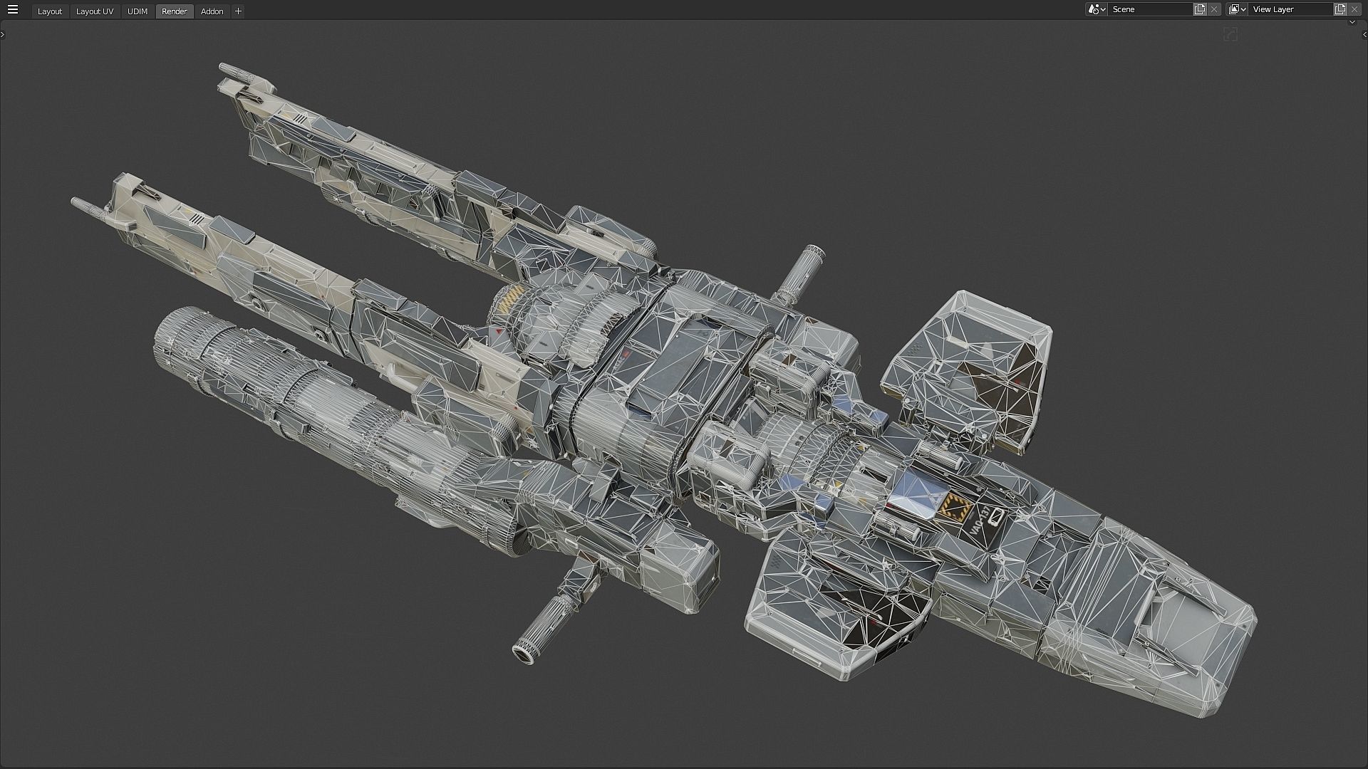 scifi-model545 spaceship 3D model_5
