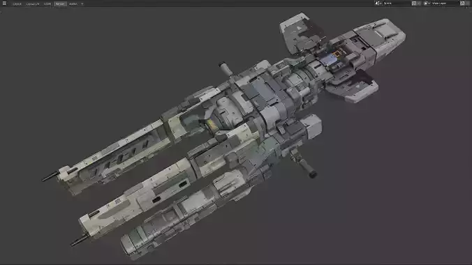 scifi-model545 spaceship 3D model scifi-model545 spaceship 3D model