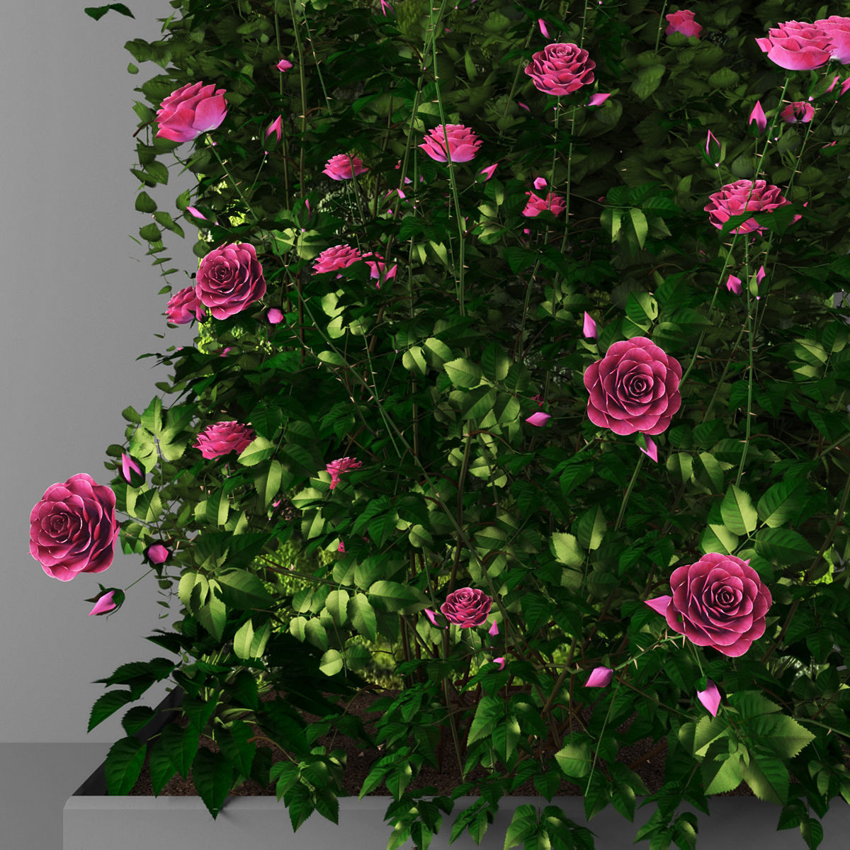Vertical garden 118 Low-poly 3D model_1
