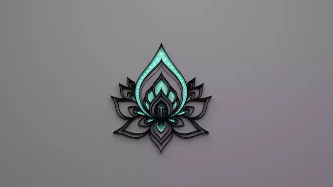 Mandala Wall Lamp 3D model
