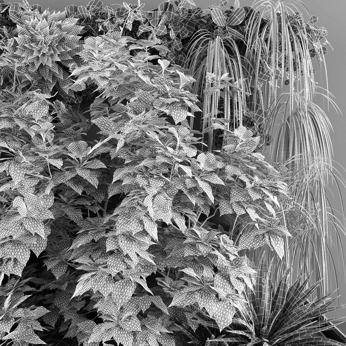 Vertical garden 125 Low-poly 3D model_2