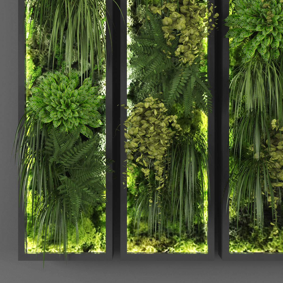 Vertical garden 127 Low-poly 3D model_1
