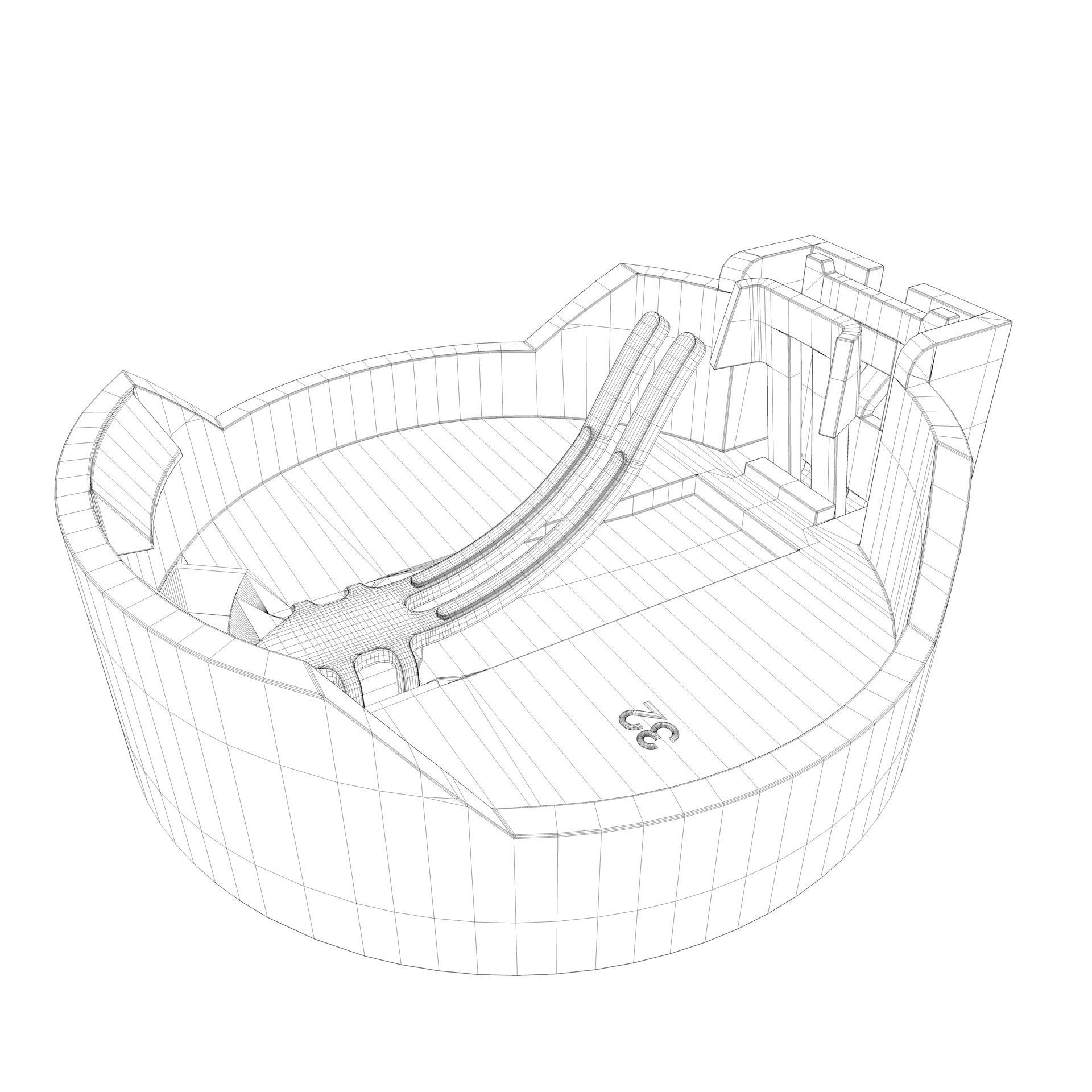 Coin Battery Holder with Battery 3D model_5