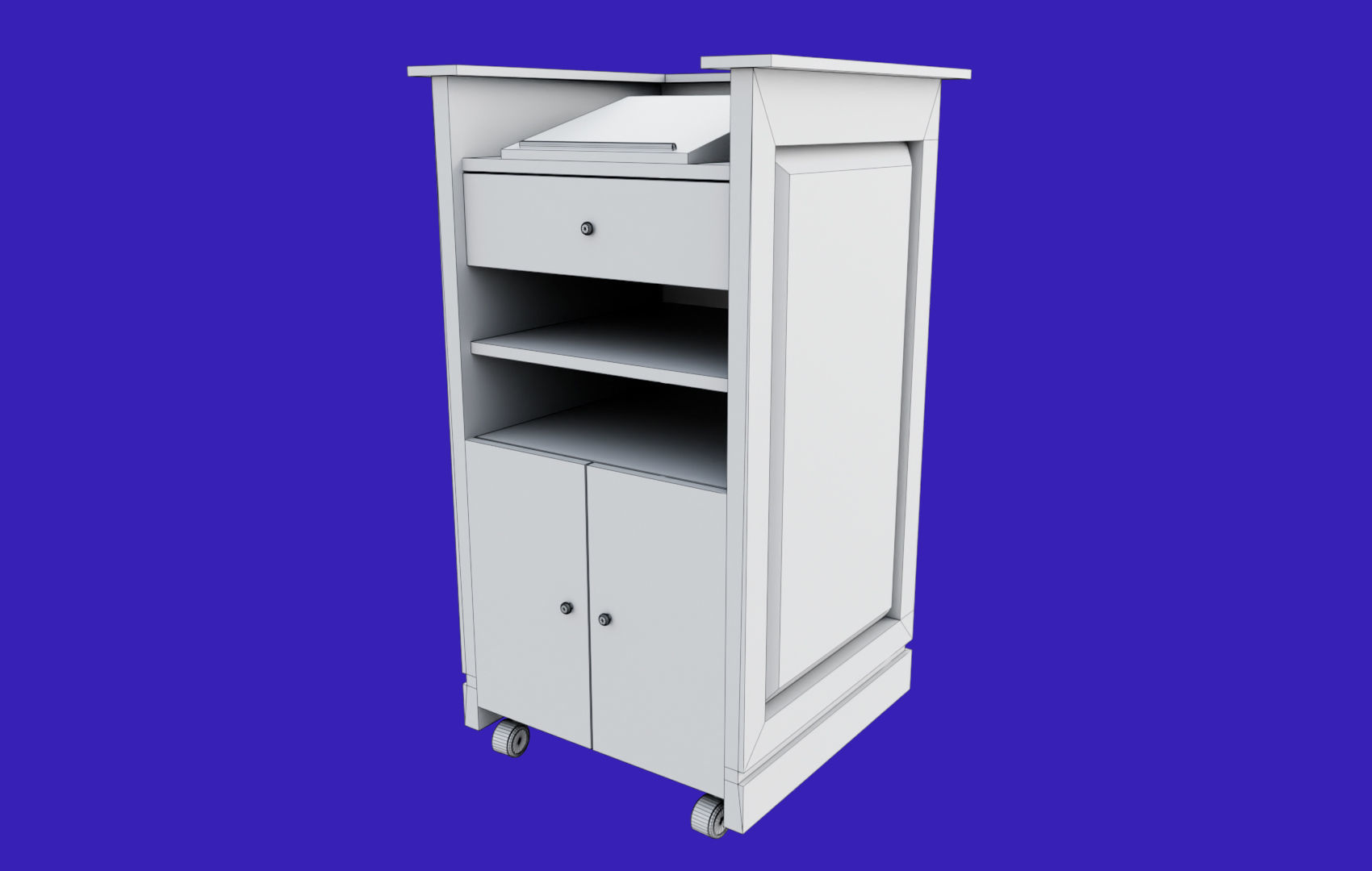 Rectangular Pulpit Low-poly 3D model_21